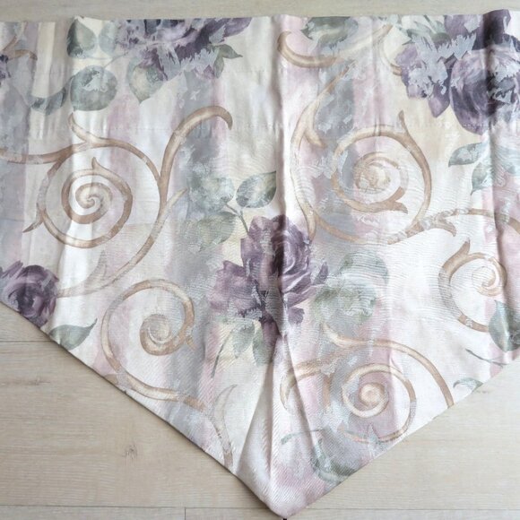 Vintage Croscill Cassis Amethyst Ascot Valance Window Treatment 23" x 80" New - Picture 2 of 10